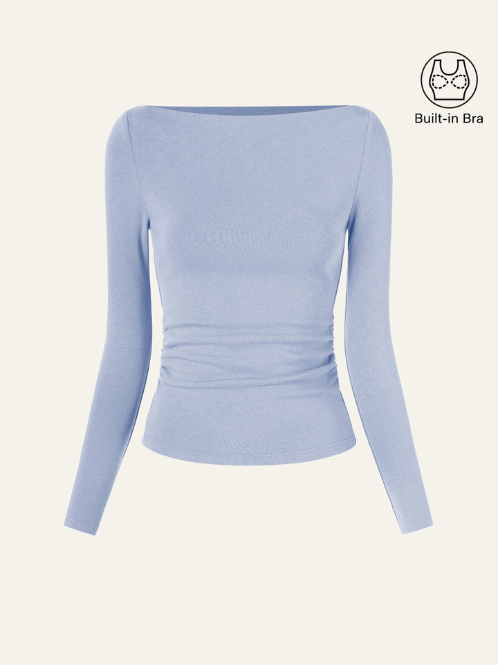 Matilda Long sleeve Boatneck Top