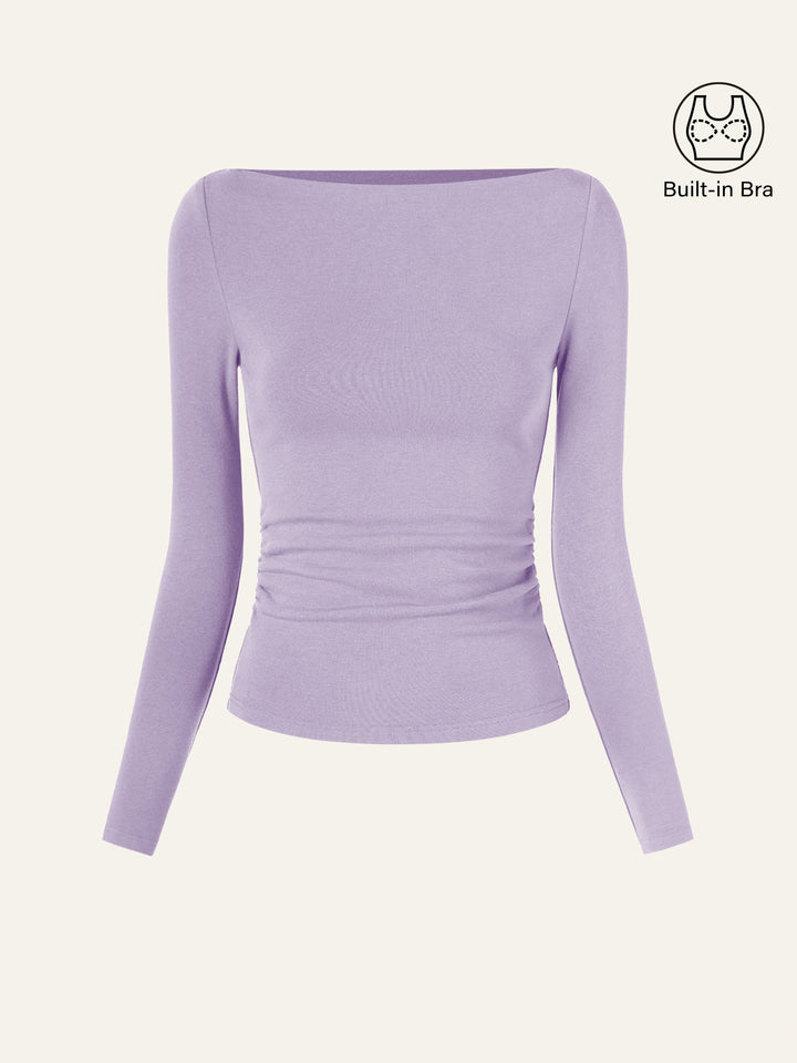 Matilda Long sleeve Boatneck Top