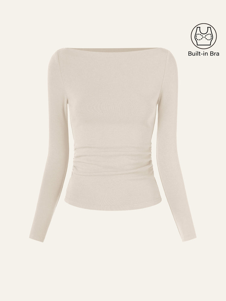 Matilda Long sleeve Boatneck Top