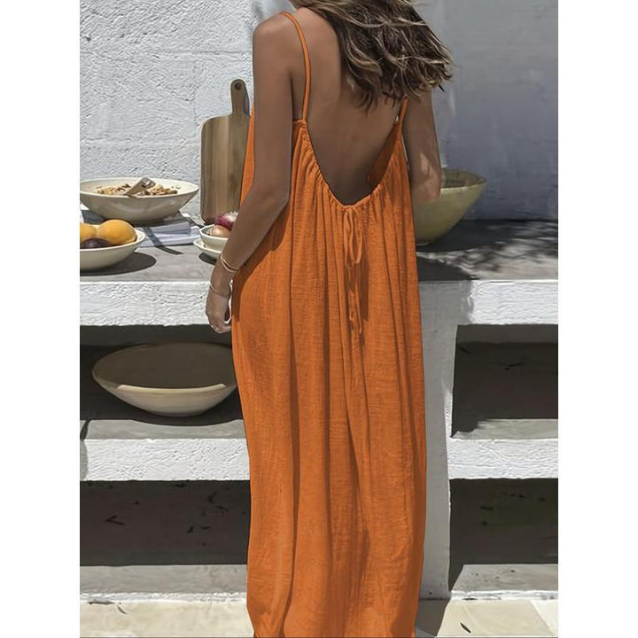 SUMMER- Sleeveless Cami Lounge Maxi Dress