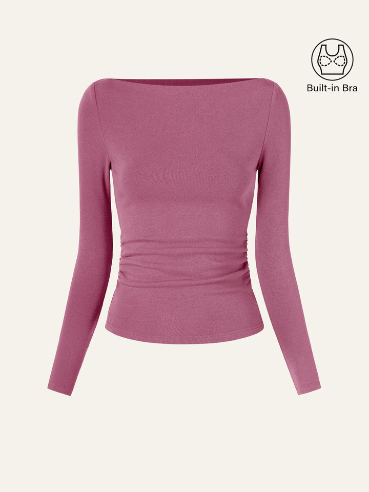 Matilda Long sleeve Boatneck Top