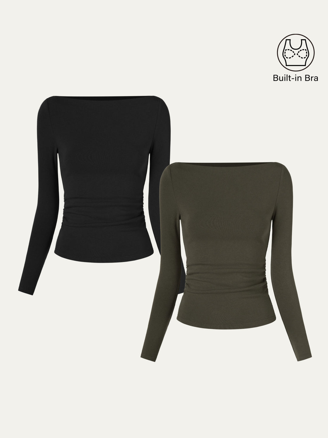 Matilda Long sleeve Boatneck Top