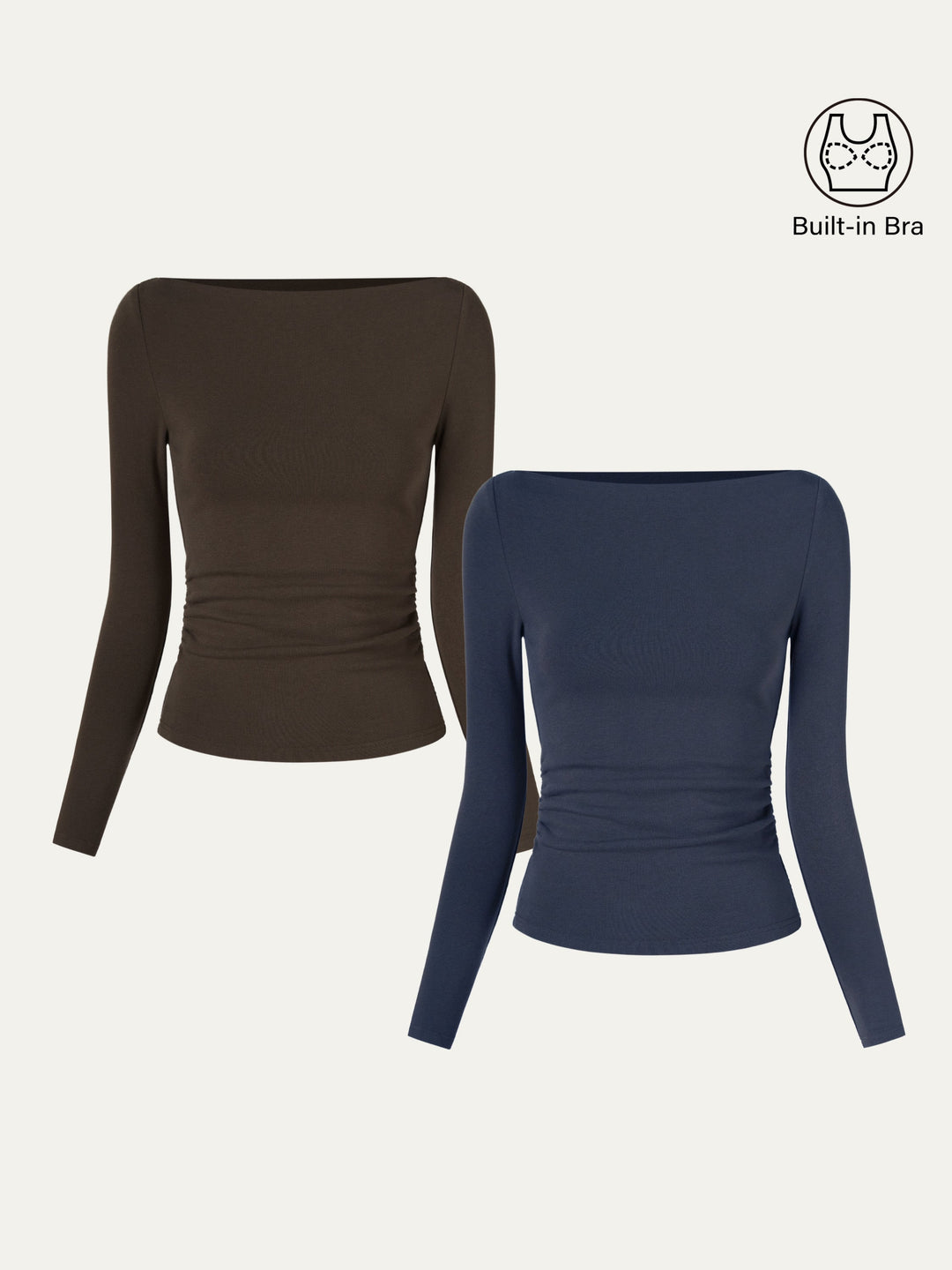 Matilda Long sleeve Boatneck Top