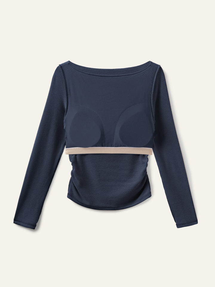 Matilda Long sleeve Boatneck Top