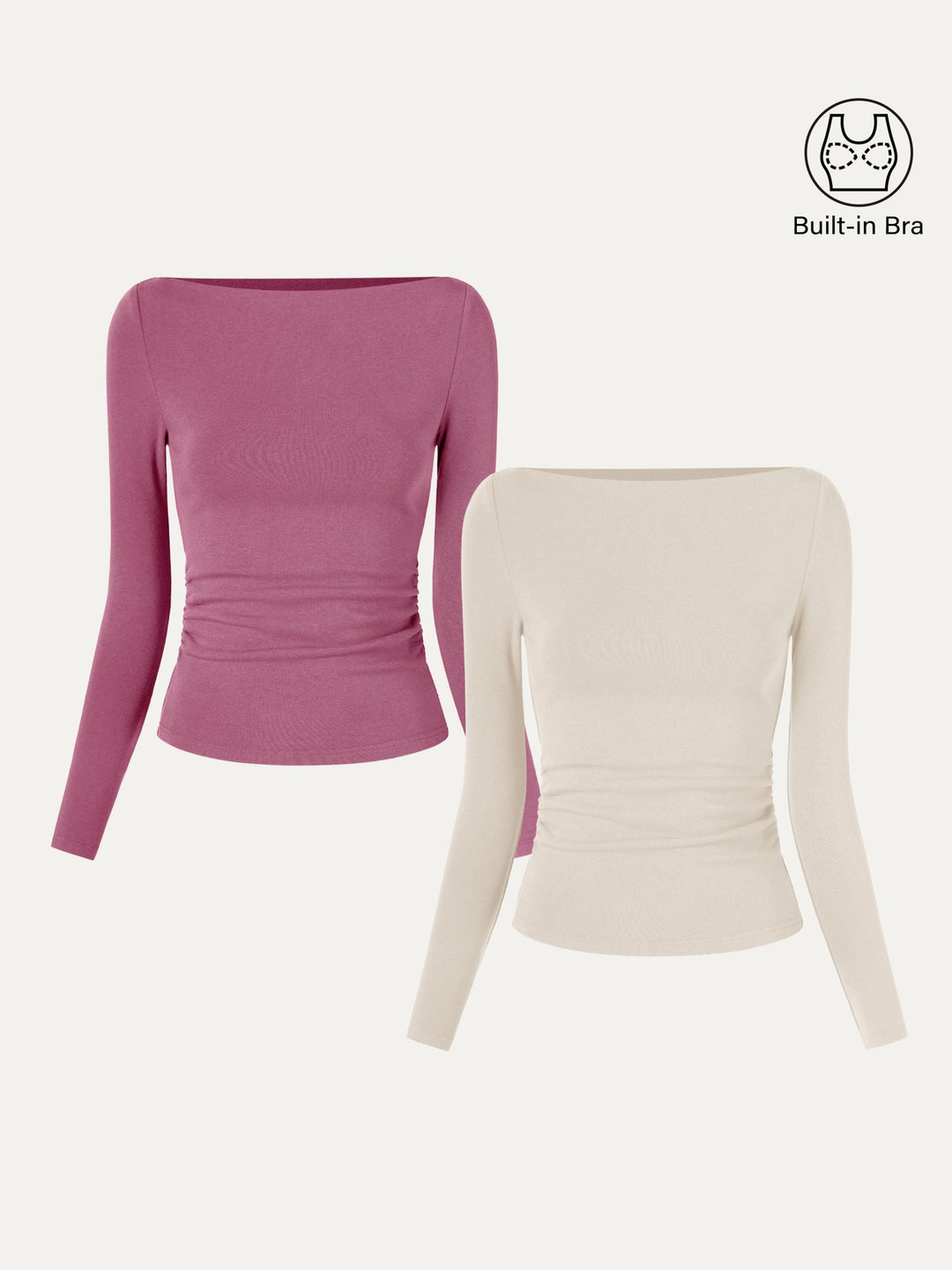 Matilda Long sleeve Boatneck Top