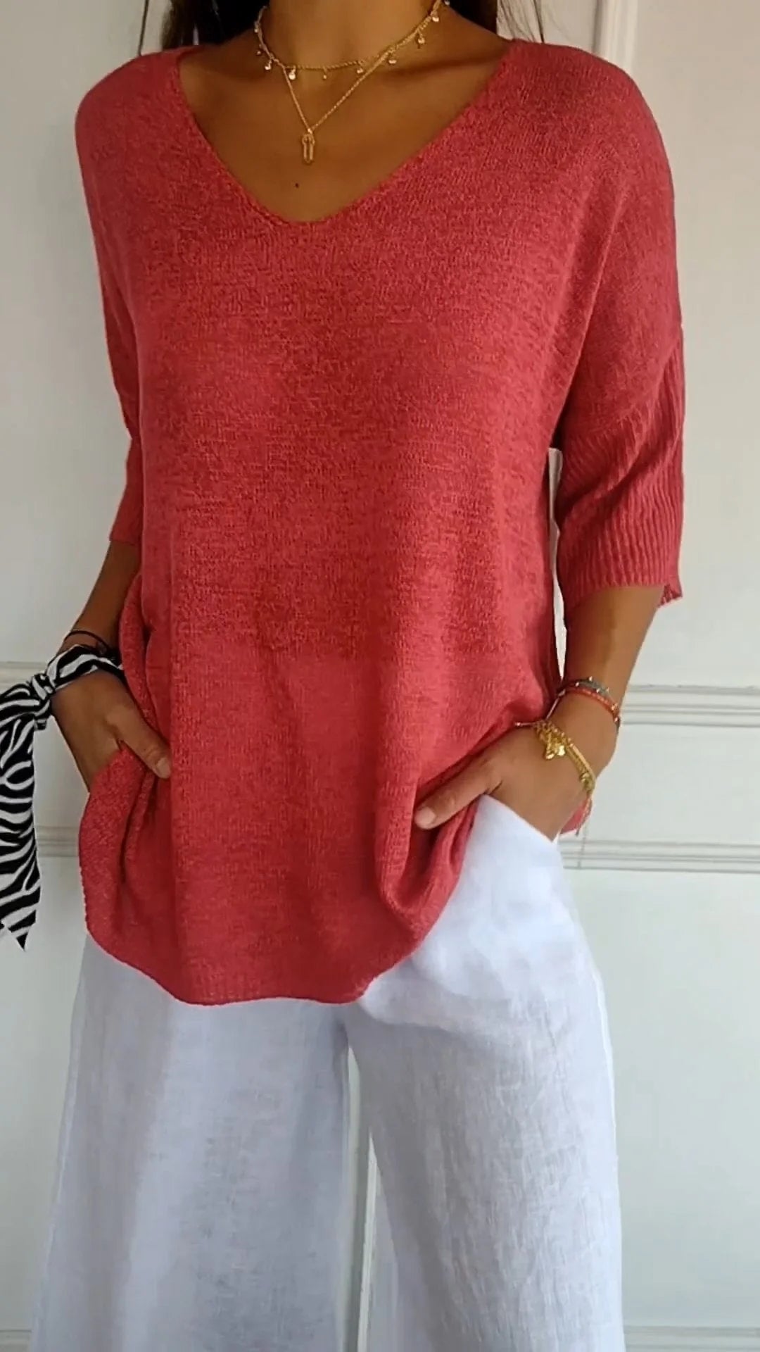 Casual V-Neck Top
