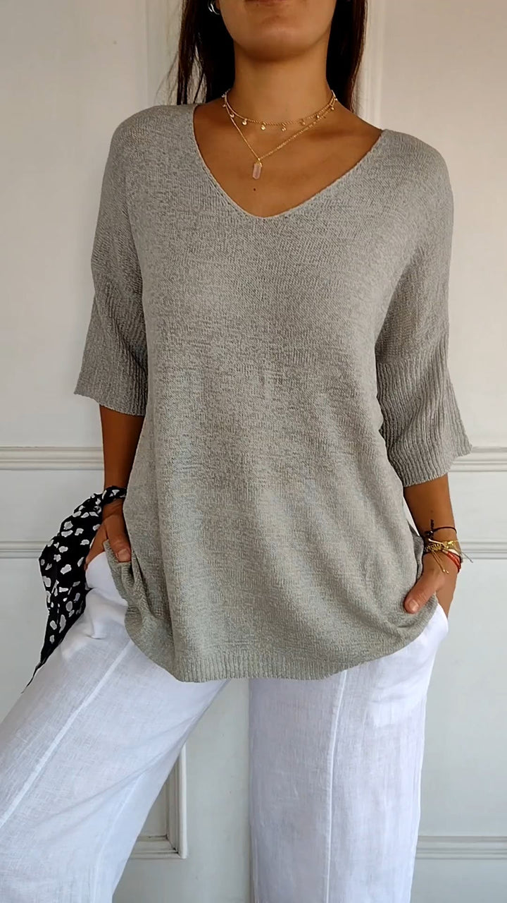 Casual V-Neck Top