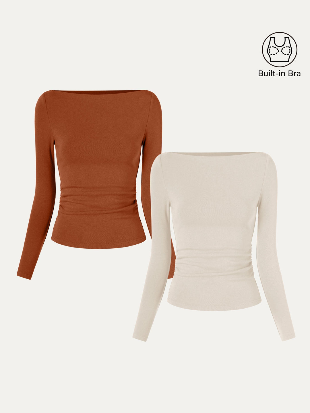 Matilda Long sleeve Boatneck Top