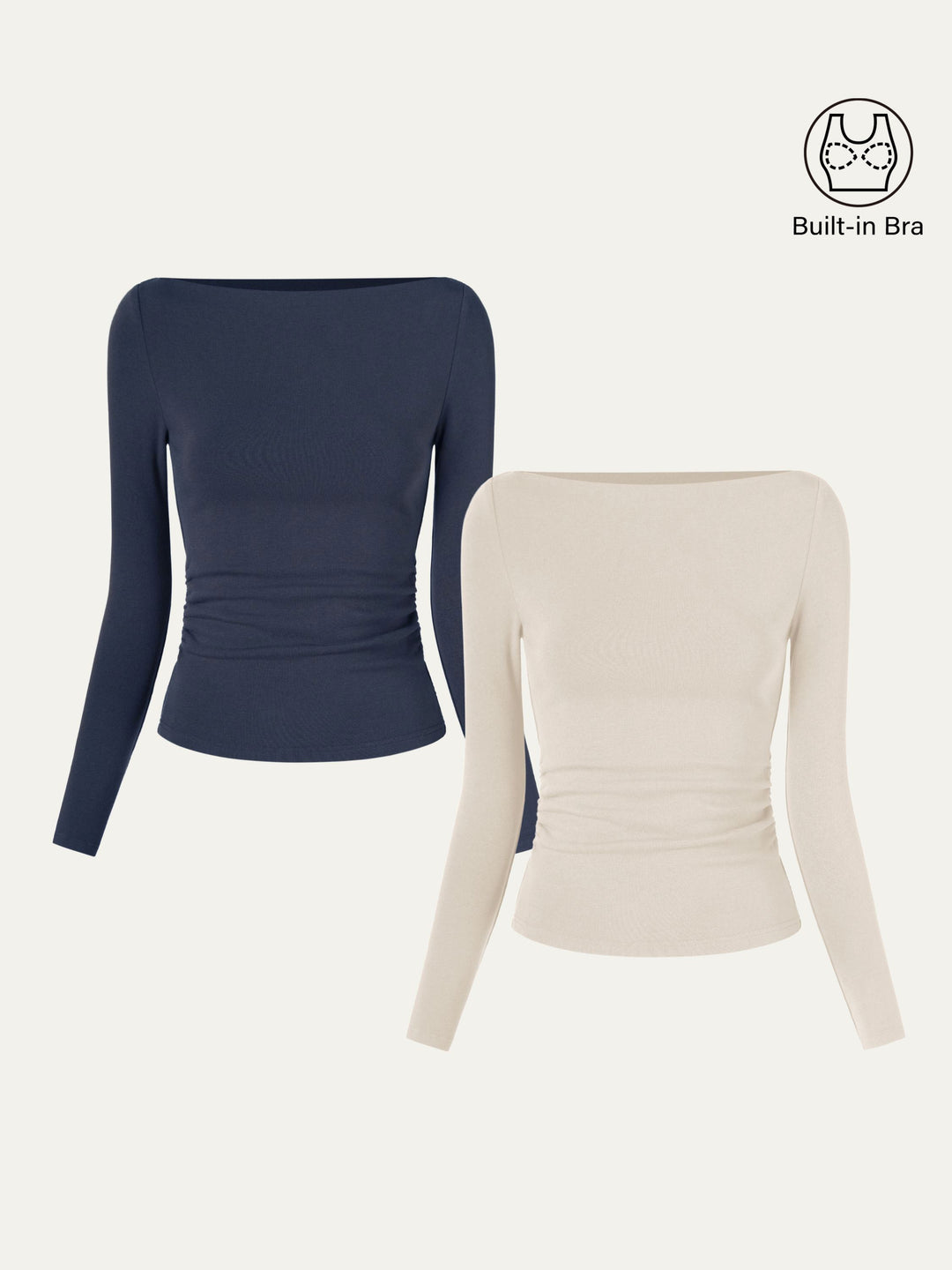 Matilda Long sleeve Boatneck Top