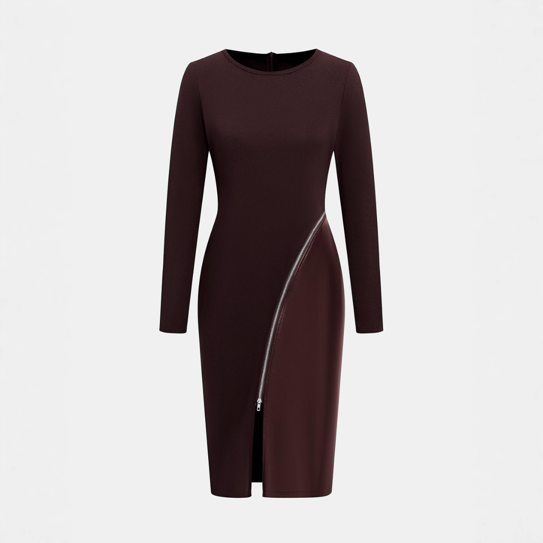 HALLIE - Leather Elegant Bodycon Dress
