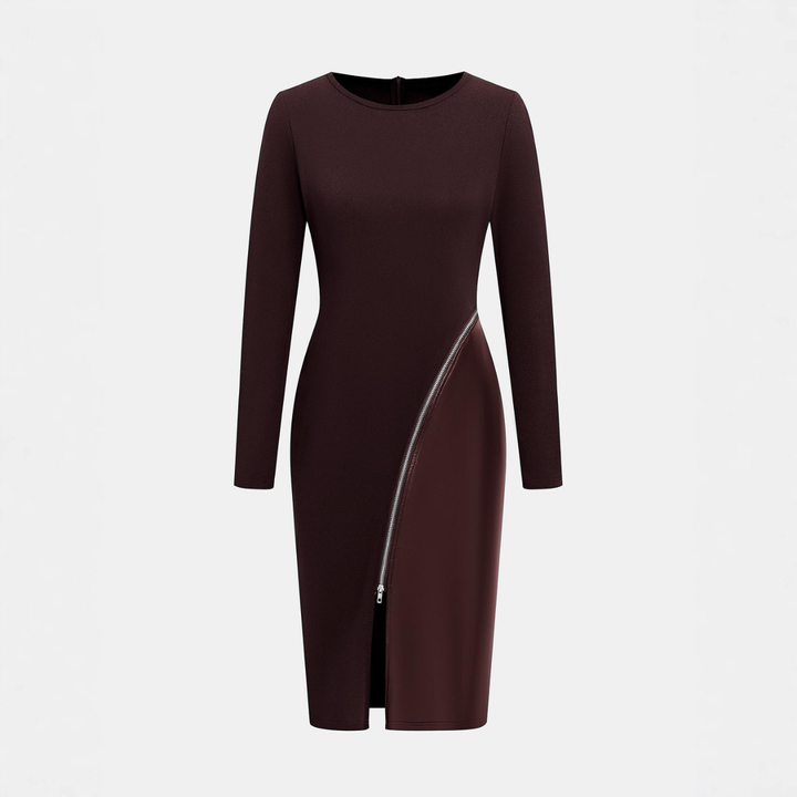 HALLIE - Leather Elegant Bodycon Dress