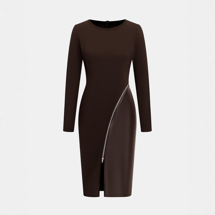 HALLIE - Leather Elegant Bodycon Dress