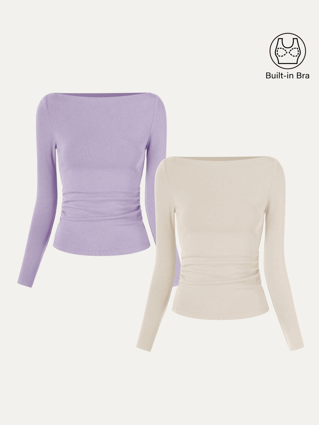 Matilda Long sleeve Boatneck Top