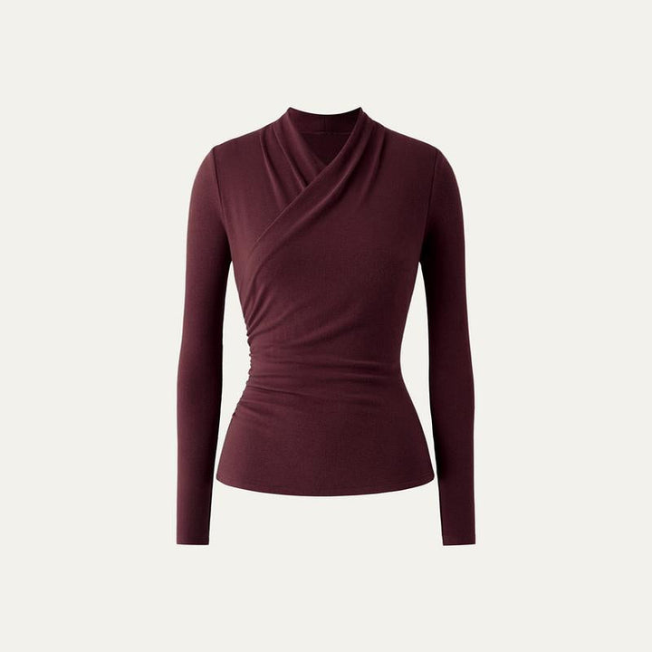 NICA™ - Simple Surplice Long Sleeve Top Medium Length