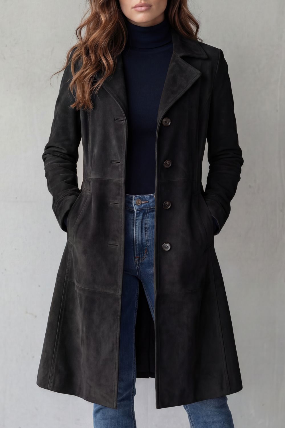 HELEN - Suede Trench Coat