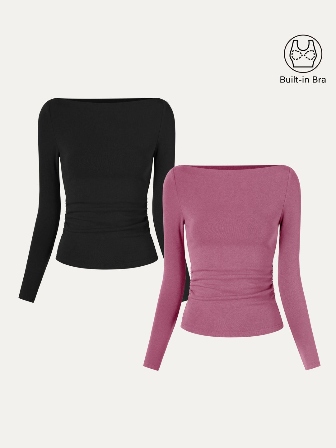 Matilda Long sleeve Boatneck Top