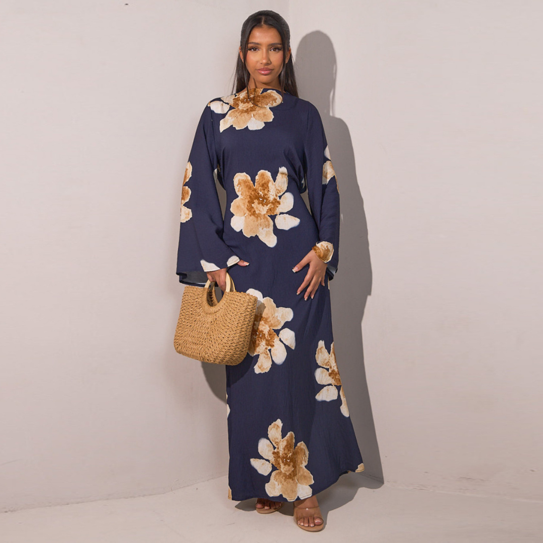 ALON™ – Modest Floral Loose Fit Maxi Dress