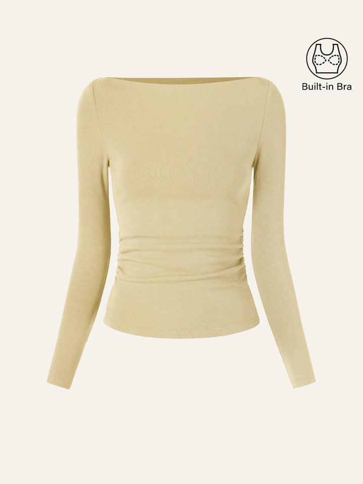 Matilda Long sleeve Boatneck Top