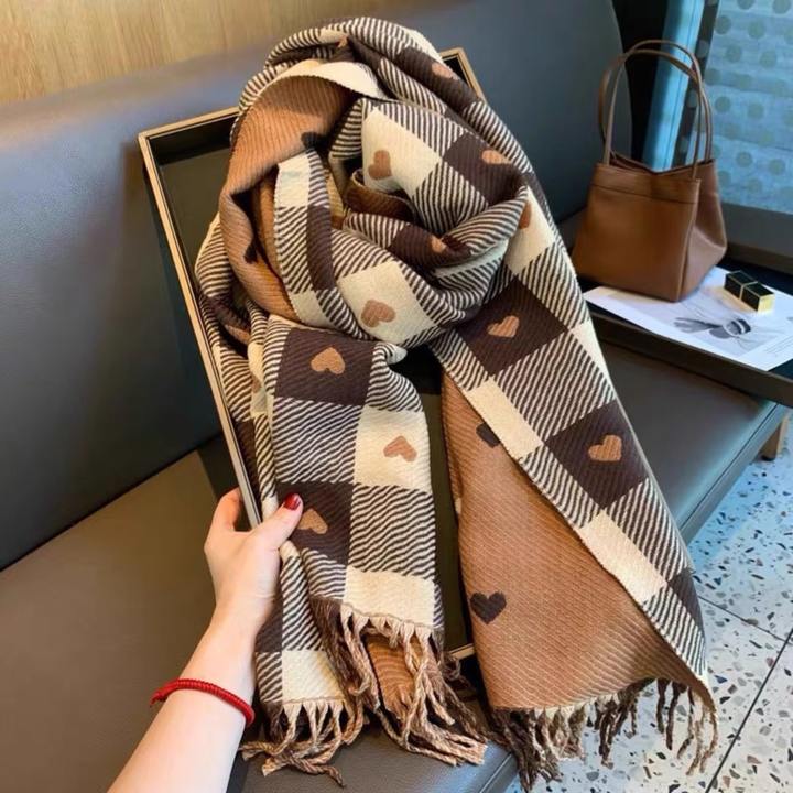 ZOLANI™ - Comfy Warm Plaid Double Side Tassel Scarf