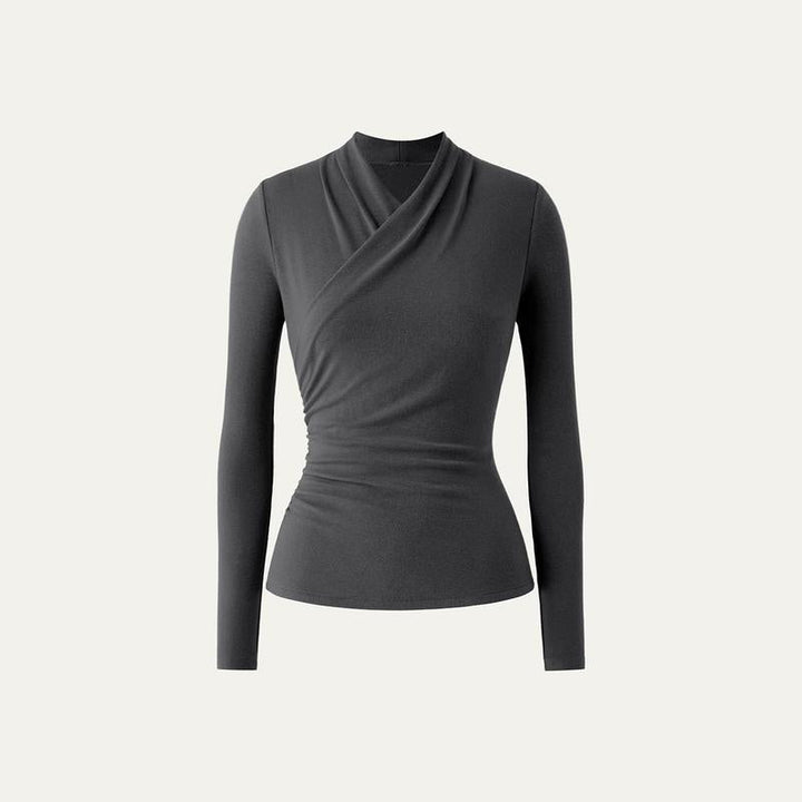 NICA™ - Simple Surplice Long Sleeve Top Medium Length