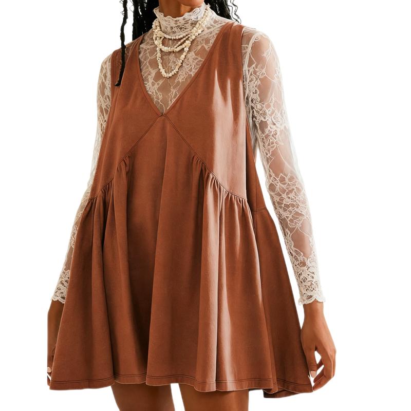 DANNA™ - Casual Women’s V-Neck Tank Dress with Flared A-Line