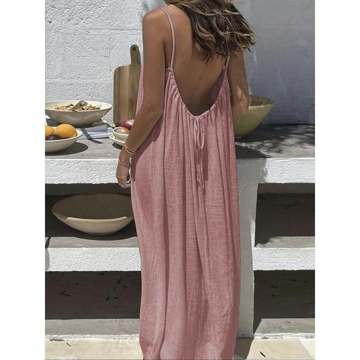 SUMMER- Sleeveless Cami Lounge Maxi Dress