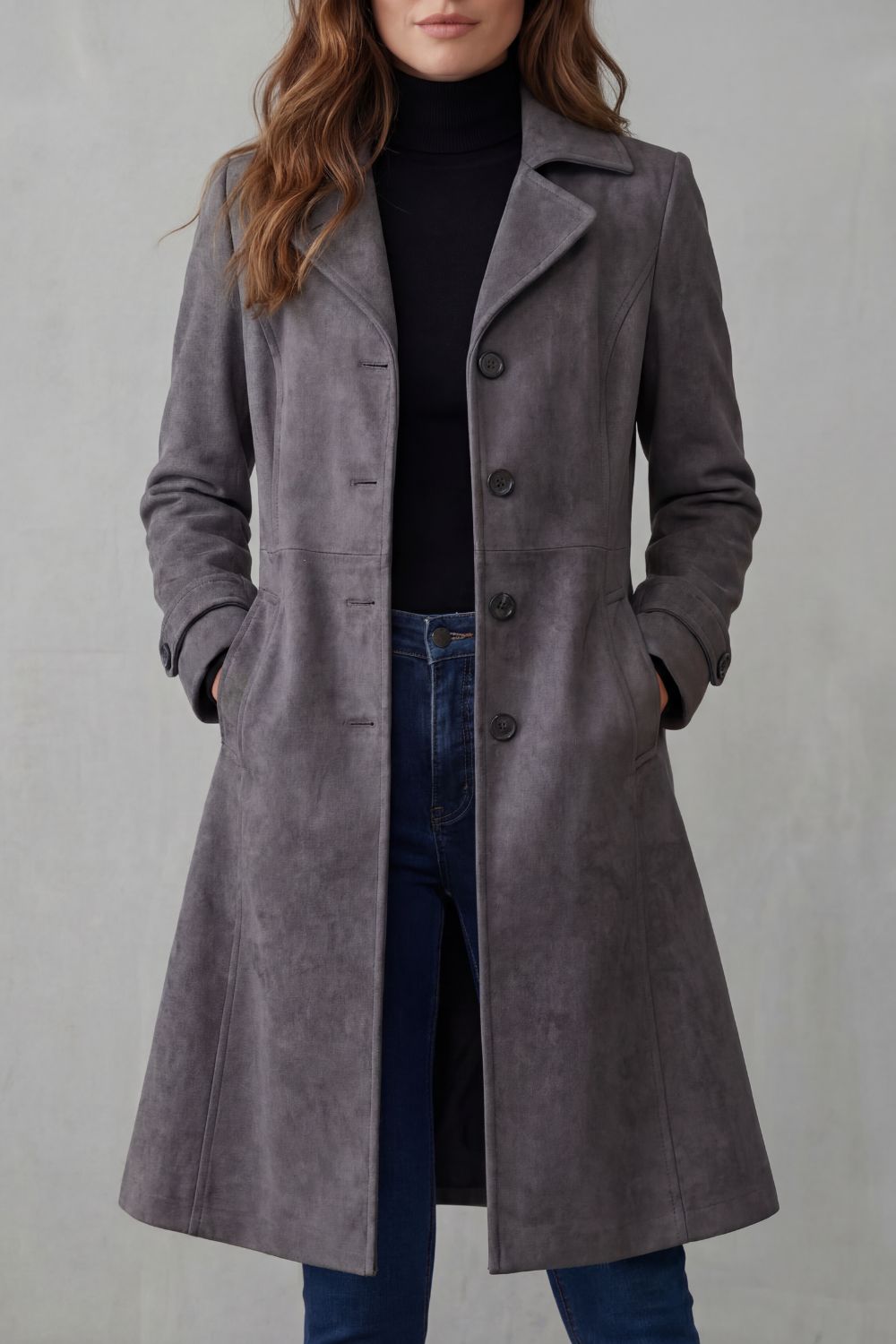 HELEN - Suede Trench Coat