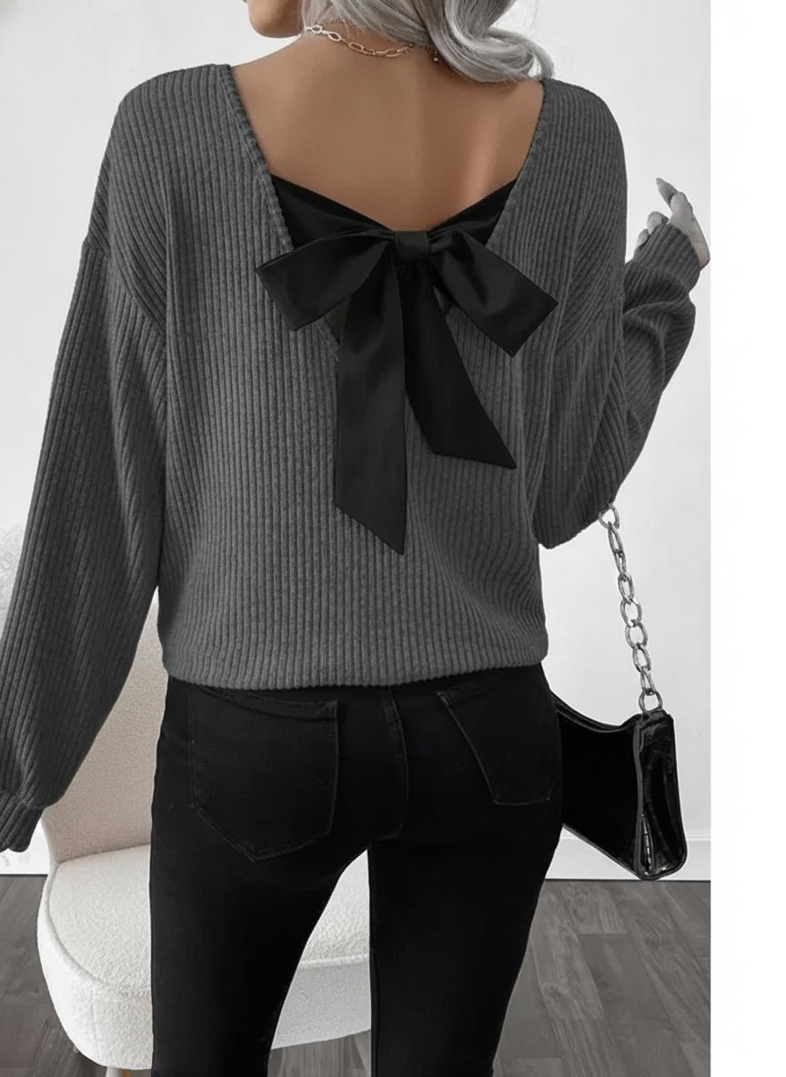 TAYLOR™ - Women's Casual Loose Fit T-Shirt Back Bow Design