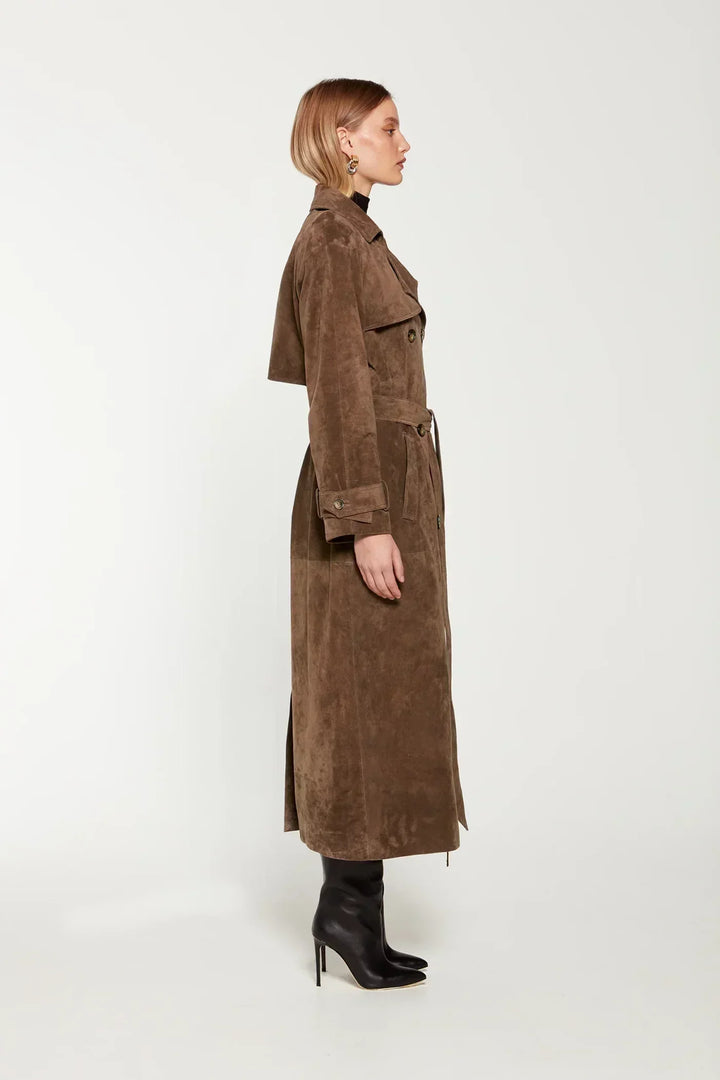 HANNAH - Classy Belted Trench Coat