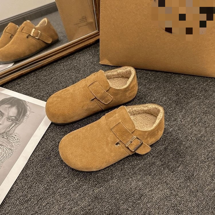 OPHELIA™ - Women’s Faux Leather Winter Shoes Plush Lined Casual Flats