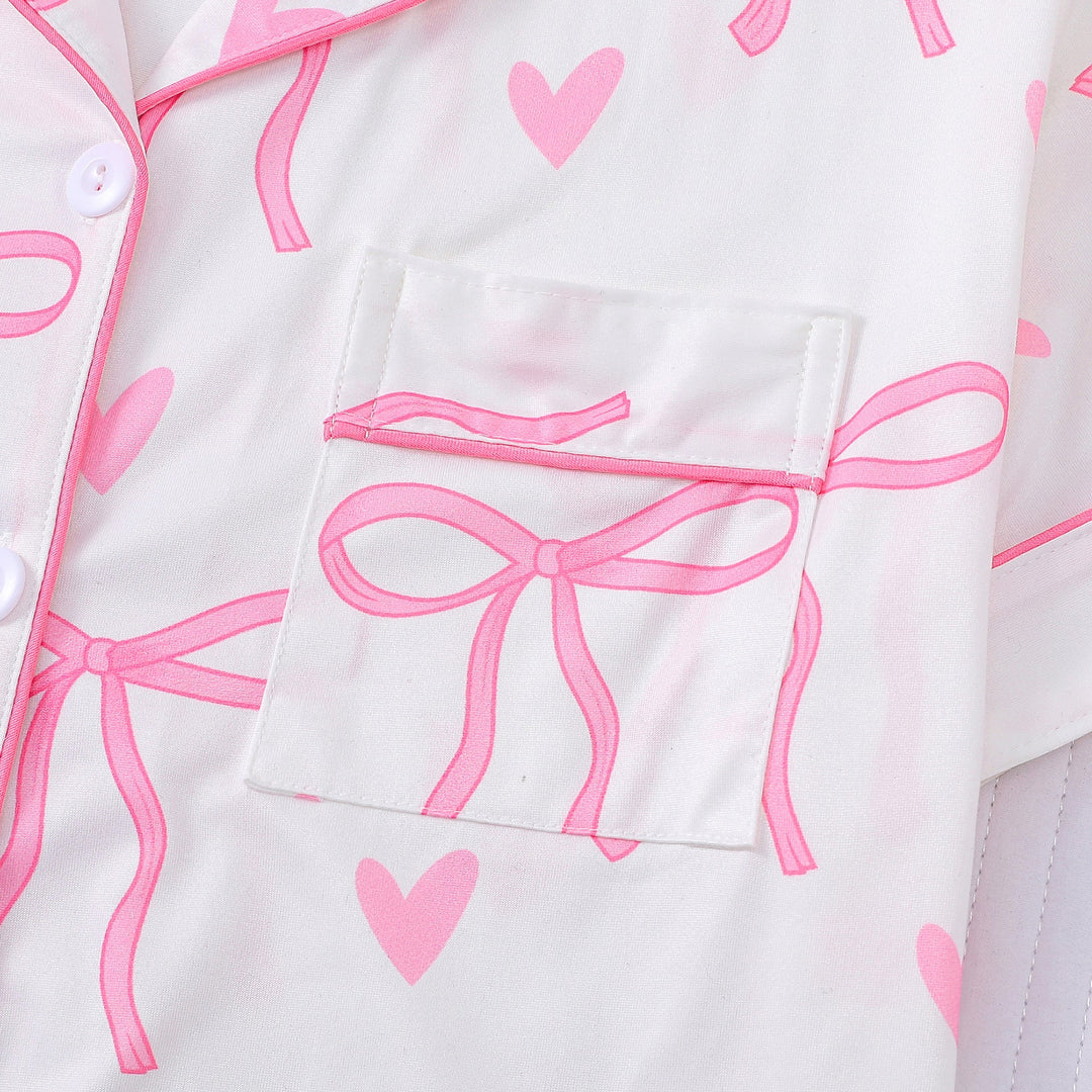 SHAKILA™ - Casual Crop Shirt and Short Pajama Set