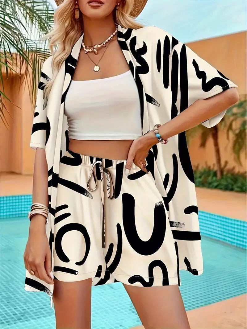 FANNIE™ – Simple Summer Floral Top and Shorts Set