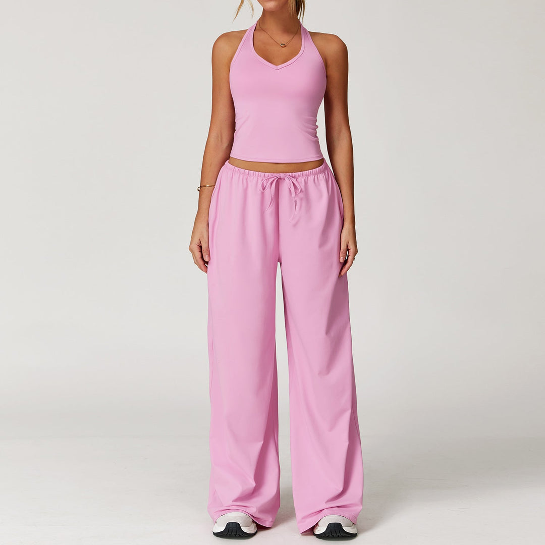 ARAYA™ - Casual Crop Tank Top and Wide Leg Pants Set