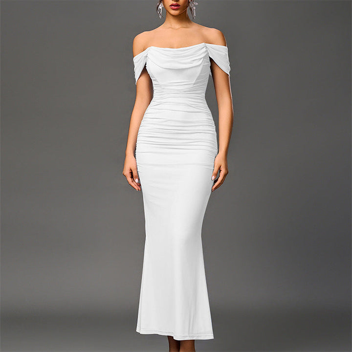 VALENTINI™ – Chic Off-Shoulder Ruched Mermaid Evening Dress