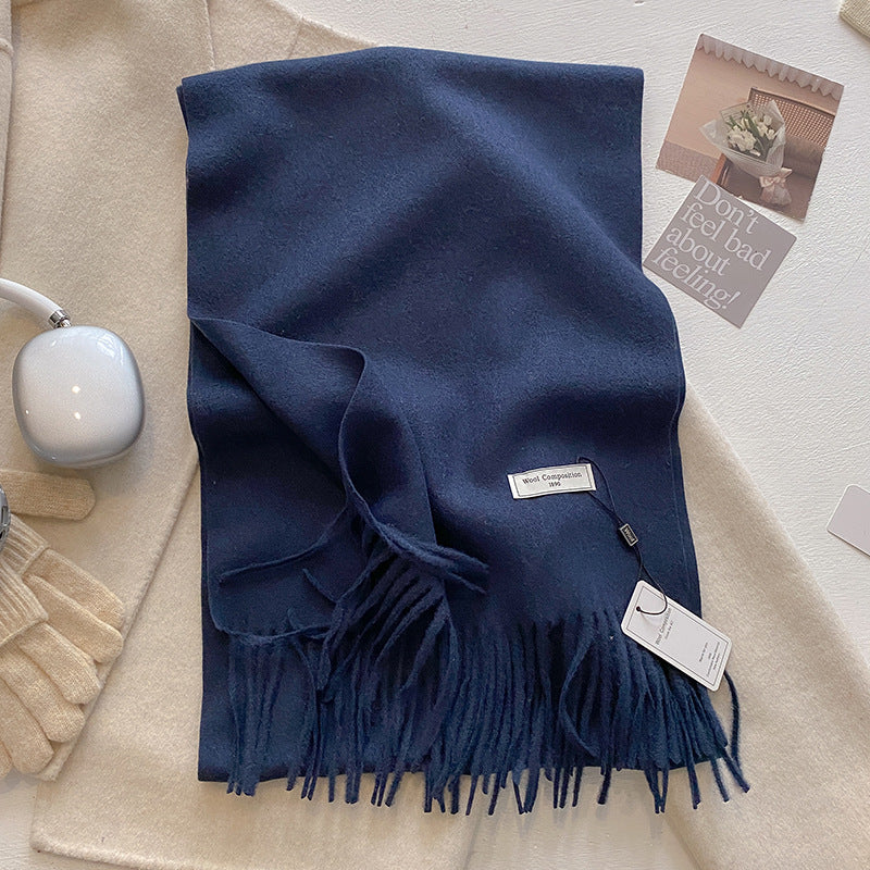 KHIONNE™ - Comfy Soft Plain Tassel Scarf Shawls