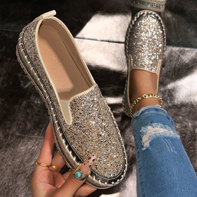 RUBEA™ - Fashionable Slip-On Glitter Loafers for Daily Wear