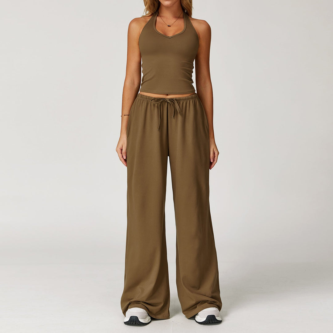 ARAYA™ - Casual Crop Tank Top and Wide Leg Pants Set