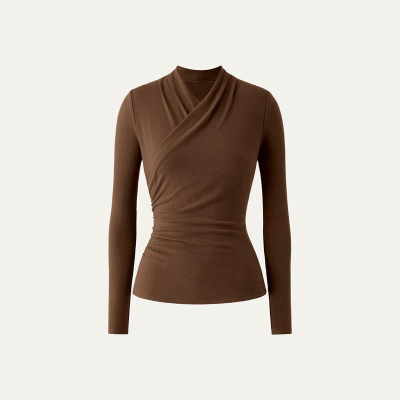 NICA™ - Simple Surplice Long Sleeve Top Medium Length