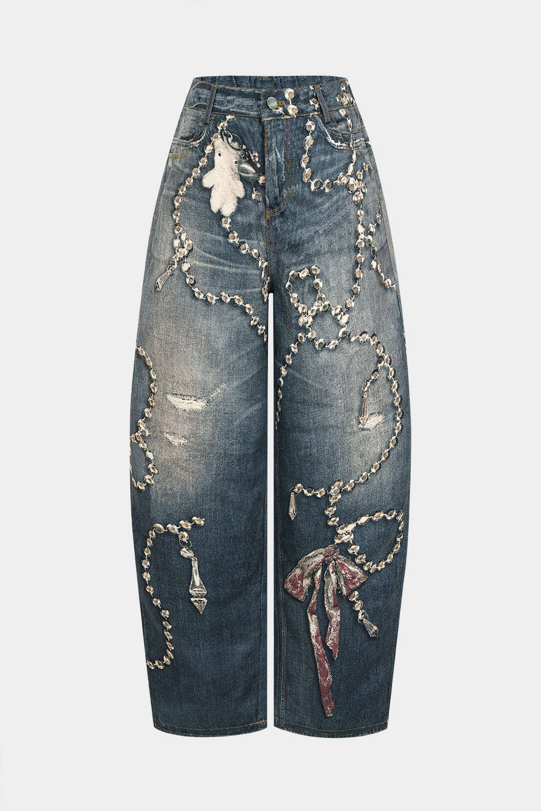 MAIA - Artistic Denim High Waist Jeans