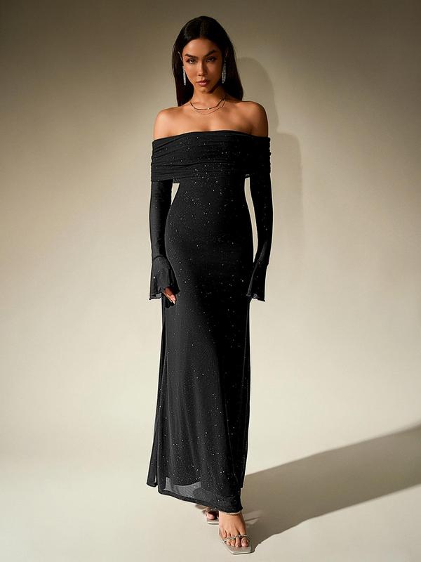 DARCIE™ - Off Shoulder Ruched Sequin Bodycon Evening Gown