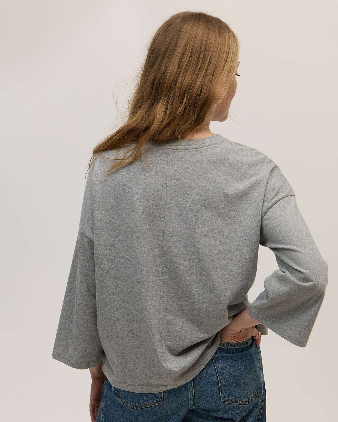 ALANNAH - Cotton Grey T-Shirt
