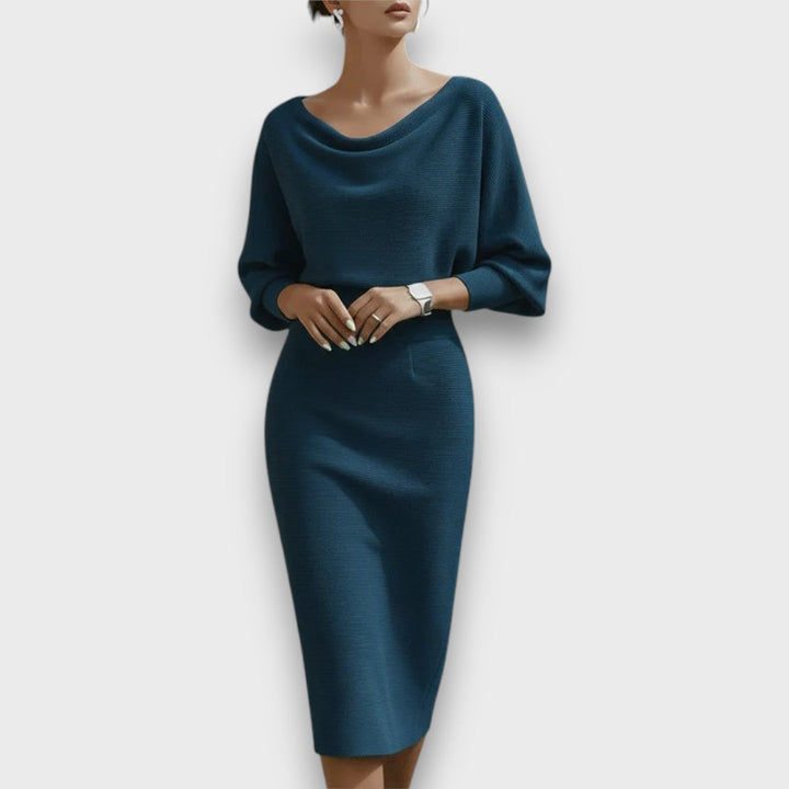 Aria | Draped Midi Dress