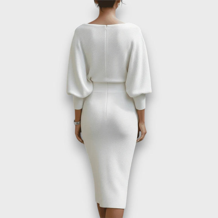 Aria | Draped Midi Dress