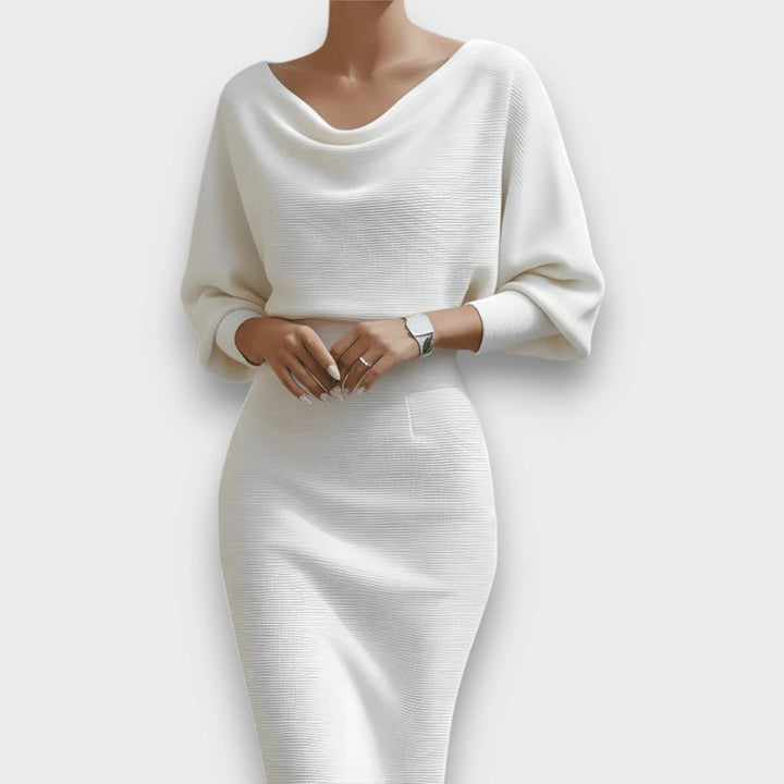 Aria | Draped Midi Dress