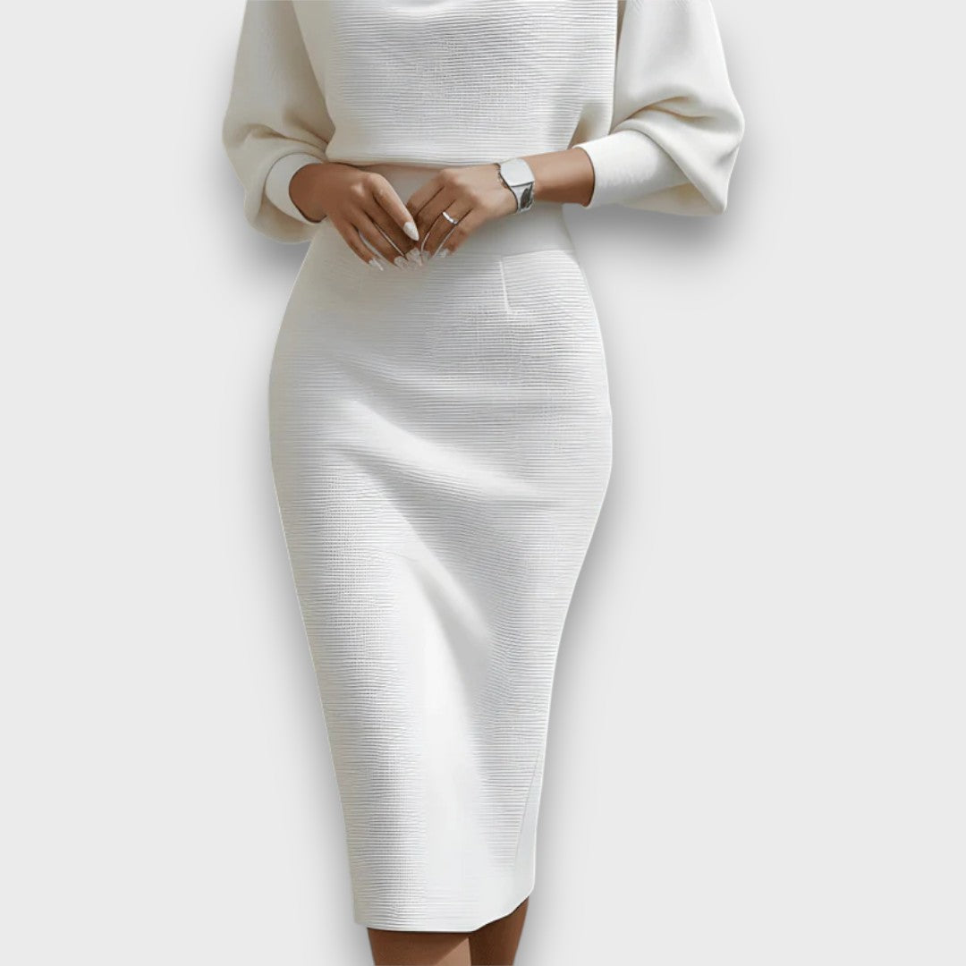 Aria | Draped Midi Dress