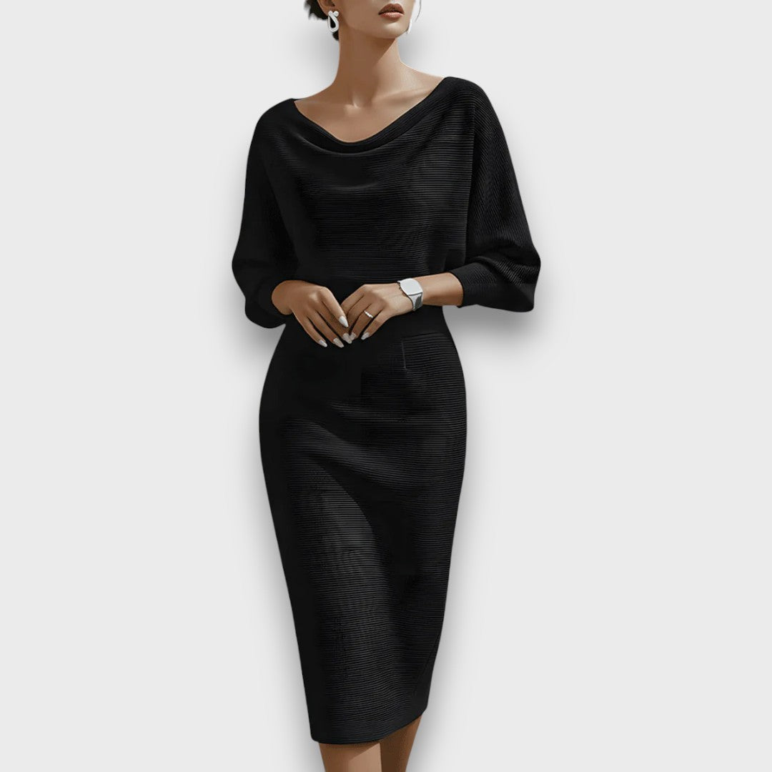 Aria | Draped Midi Dress