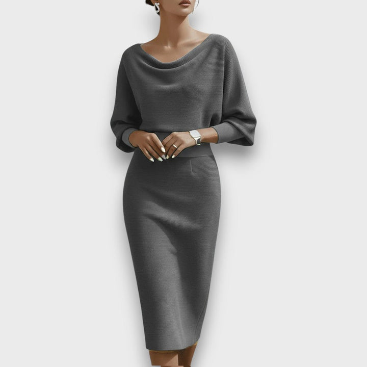 Aria | Draped Midi Dress