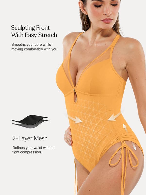 ANSA- Sculpting Mesh Stylish Swimsuit