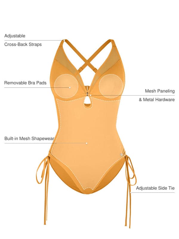 ANSA- Sculpting Mesh Stylish Swimsuit