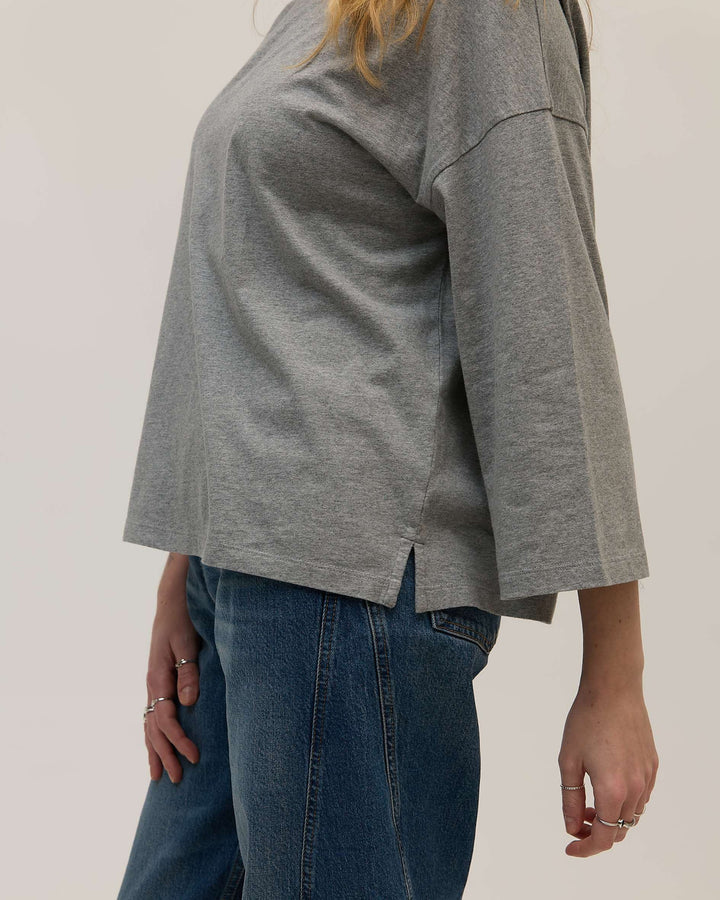 ALANNAH - Cotton Grey T-Shirt